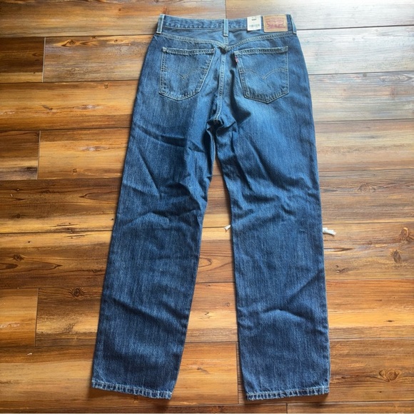 Levi's LOW PRO Straight Leg Jeans Distressed Sz 30 (34”x30”) - Picture 4 of 10